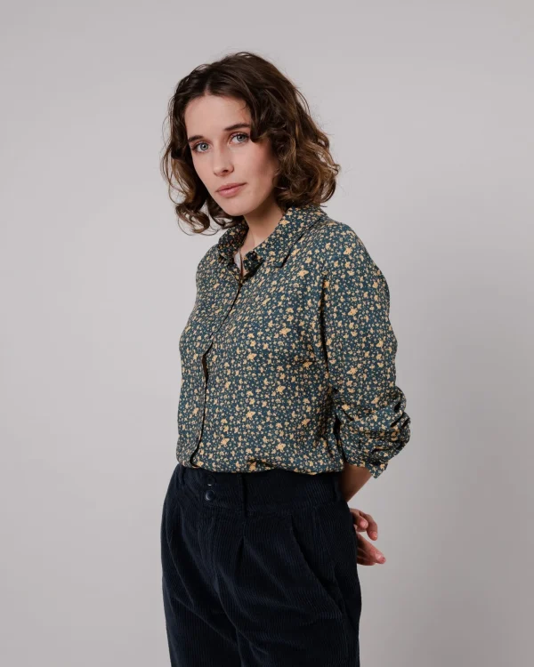 Fliessende Bluse Peanuts Woodstock Marineblau