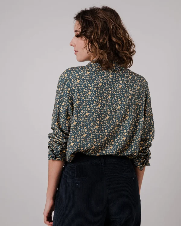 Fliessende Bluse Peanuts Woodstock Marineblau