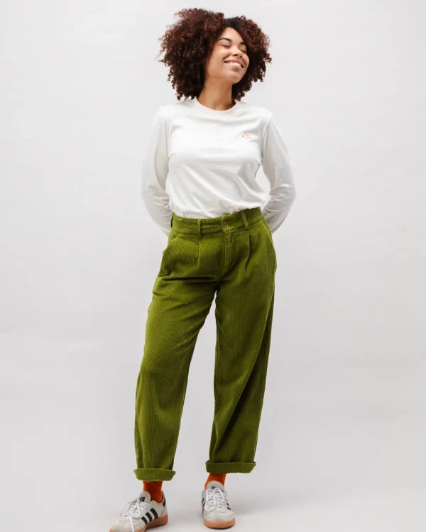 Grüne Damen-Cordhose