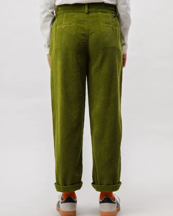 Grüne Damen-Cordhose
