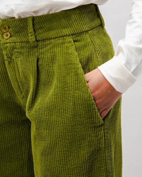 Grüne Damen-Cordhose