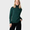 Grüner Merino-Rollkragenpullover Isabella