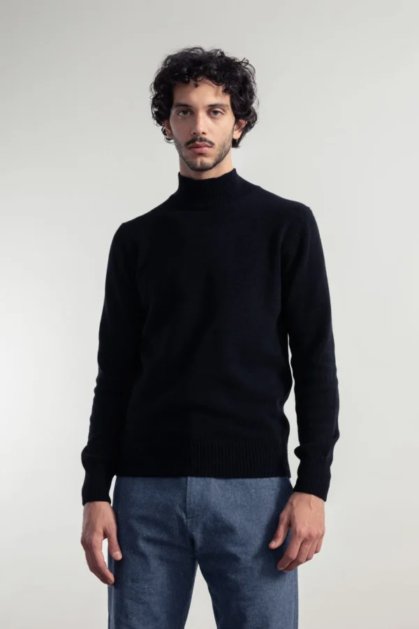 Herren Kaschmirpullover Clemente Schwarz