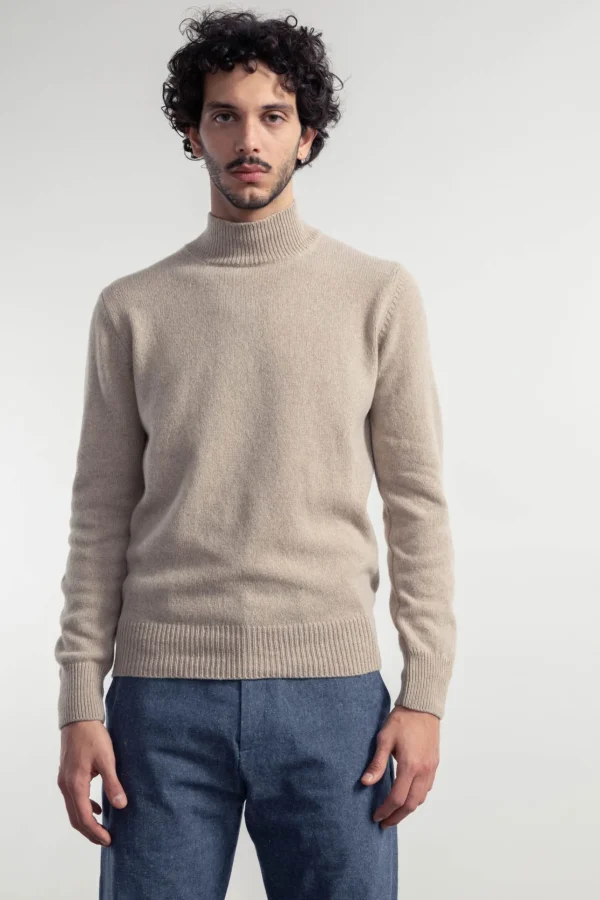 Herren Kaschmirpullover Clemente Beige