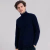 herren Rollkragenpullover Alberto Marinenblau