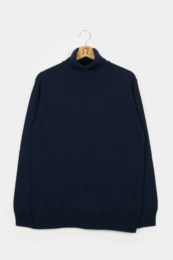 herren Rollkragenpullover Alberto Marinenblau