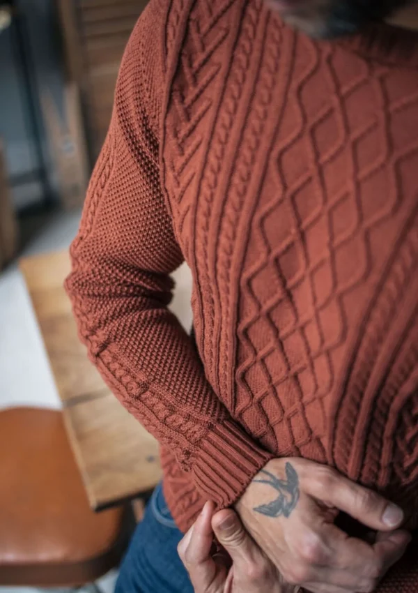 Herren Strickpullover Véritable Terracotta