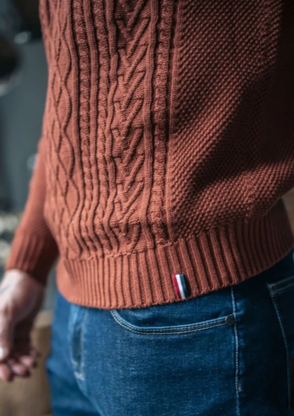 Herren Strickpullover Véritable Terracotta