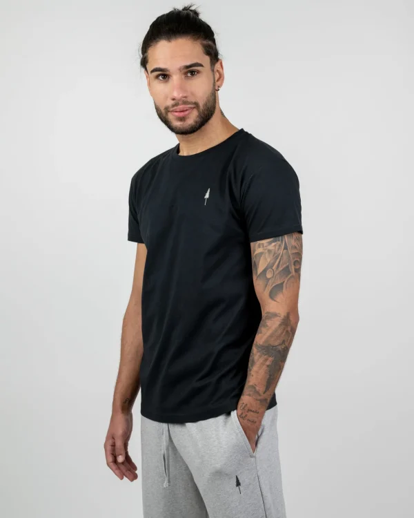 Herren T-Shirt aus Bio-Baumwolle Treeshirt Schwarz