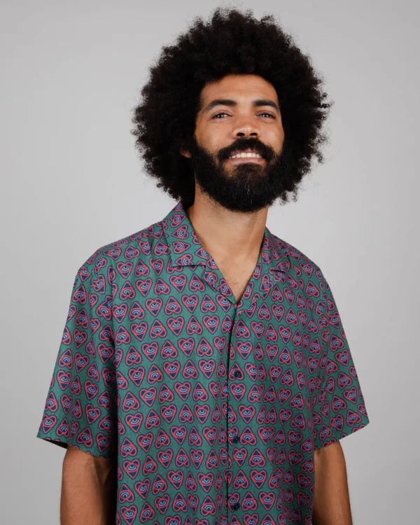 Herren-Hemd Aloha Green