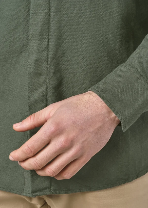 Herrenhemd mit Stehkragen Simon Olive