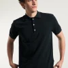 Herren-Poloshirt aus Bio-Baumwolle Felice Schwarz
