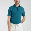 Herren-Poloshirt aus Bio-Baumwolle Felice Grün PAvone