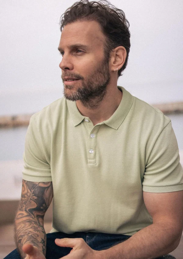 Herren-Poloshirt aus Bio-Baumwolle Amical Green