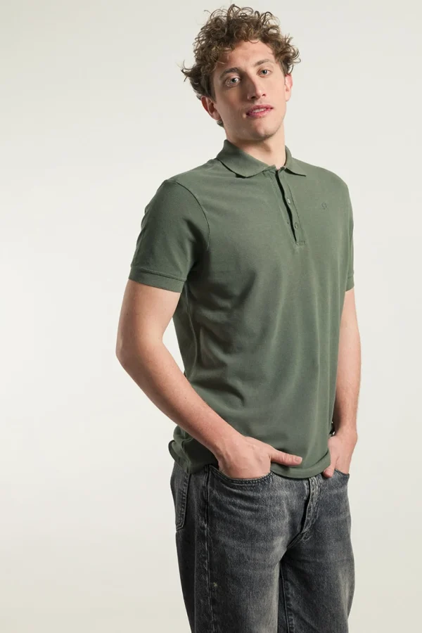 Herren-Poloshirt Felice Olivgrün
