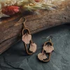 Holz-Ohrringe Ginkgo