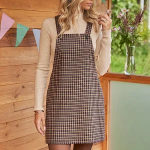 Kariertes Overall-kleid Eddie