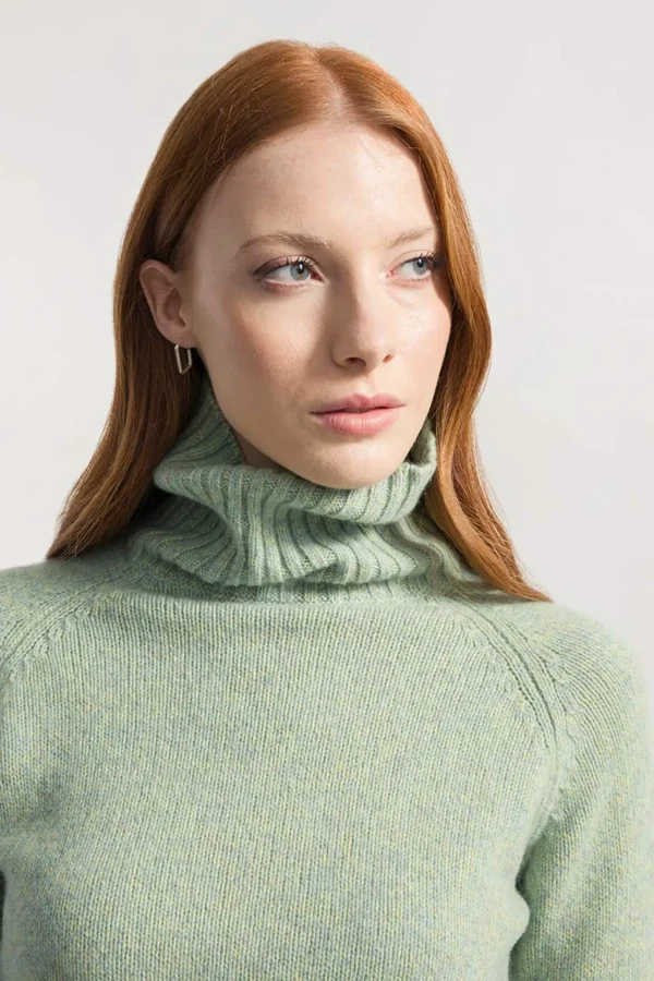 Kaschmir Rollkragen-Pullover Susanna Mintgrün