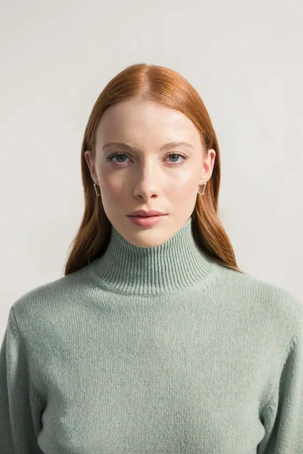 Kaschmir Rollkragen-Pullover Ada Mintgrün