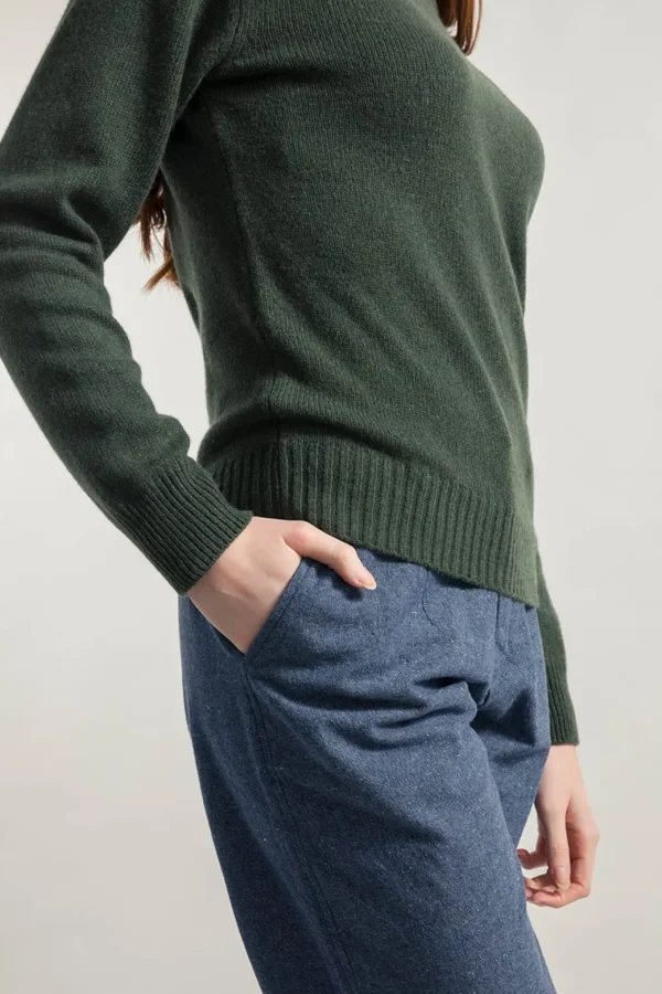 Kaschmir Rollkragen-Pullover Ada Waldgrün