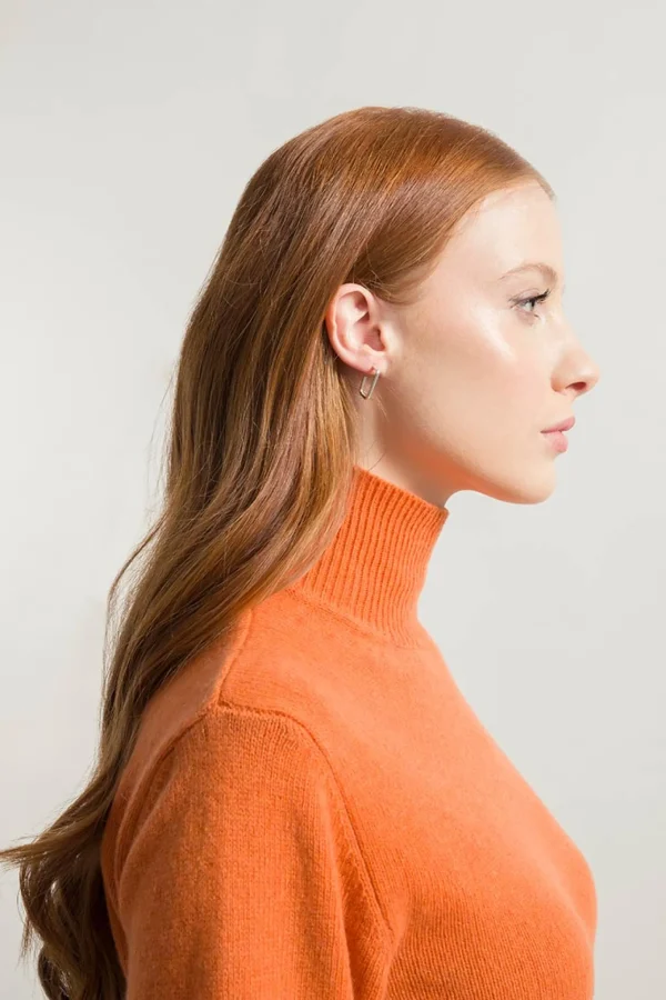 Kaschmir Rollkragen-Pullover Ada Orange