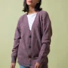 Kaschmir-Cardigan Giovanni Orange meliert