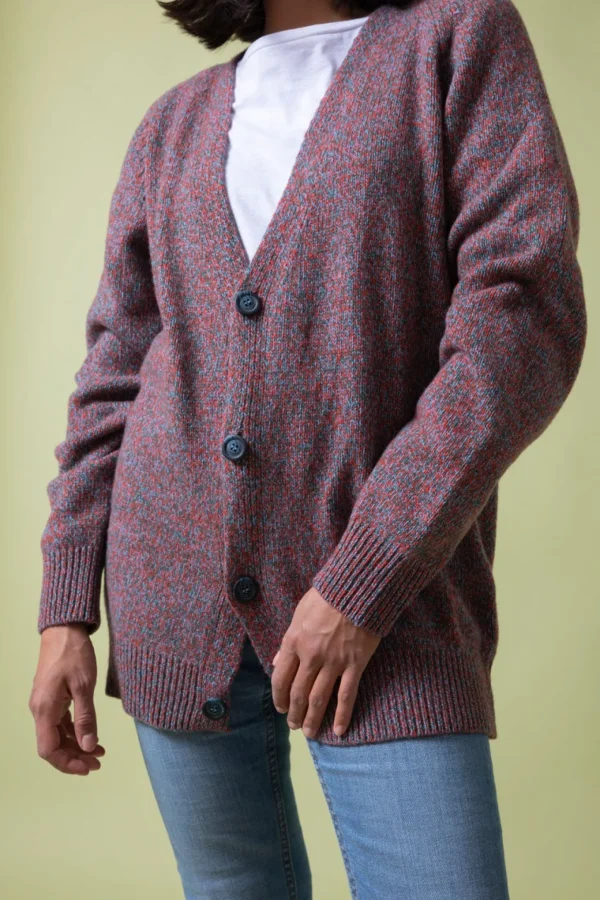 Kaschmir-Cardigan Giovanni Orange meliert