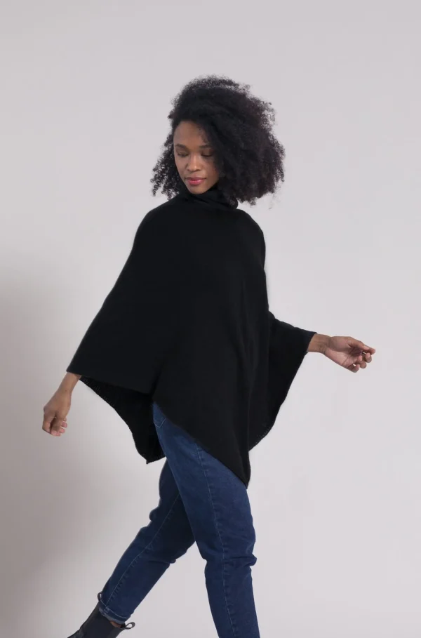 Kaschmirponcho Elisabetta Schwarz