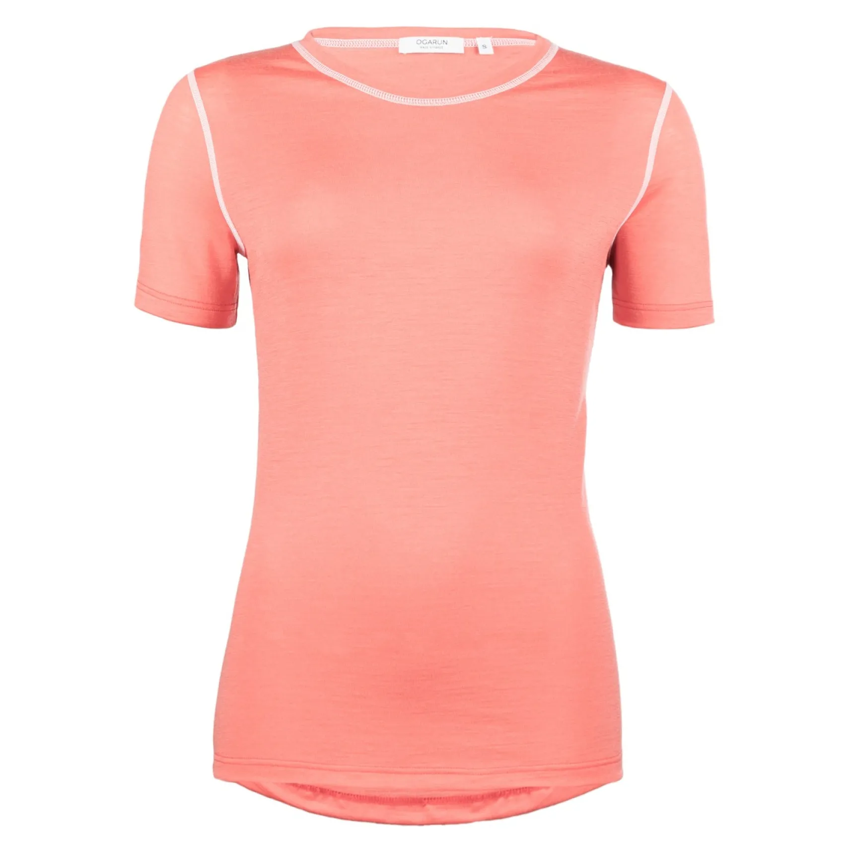 korallenrotes_damenlaufts_0.webp Korallenrotes Damen-Lauf-T-Shirt aus Merino und Lyocell