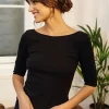 Kurzarm-Top Lara Schwarz