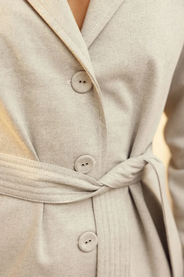 Kurzes Blazer Kleid Pia Beige