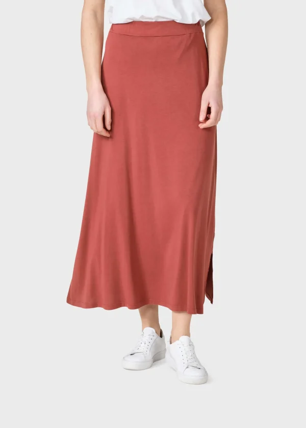 Langer Lyocellrock Nora Terracotta