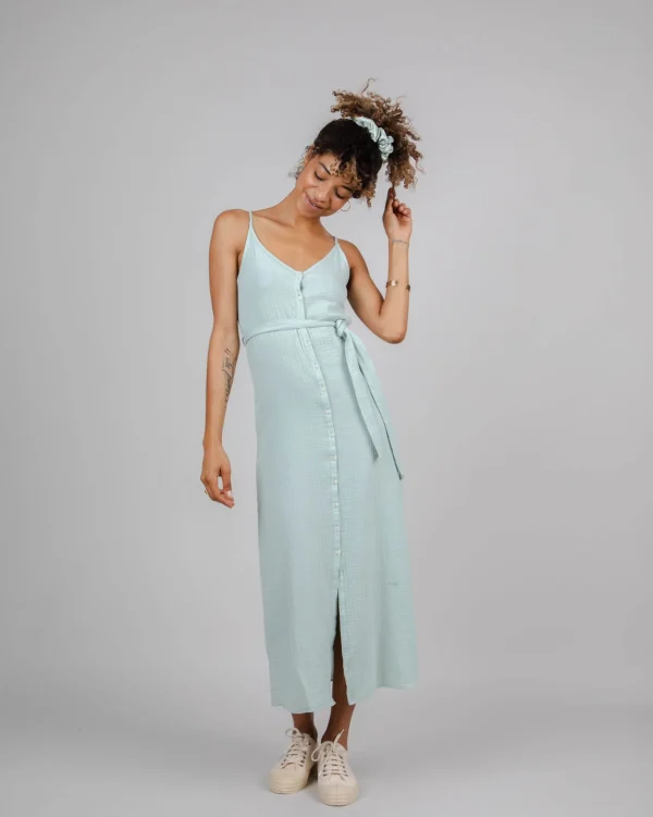 Langes Sommerkleid Hellgrün