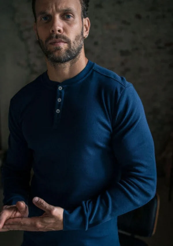 Langärmliges T-Shirt Respect Marineblau