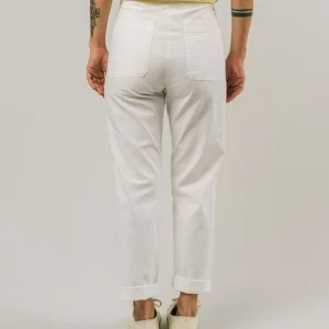 Leichte Damenhose Capri Weiss
