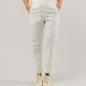 Leichte Damenhose Capri Weiss