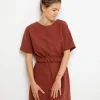 Leinenkleid Romane Sepia