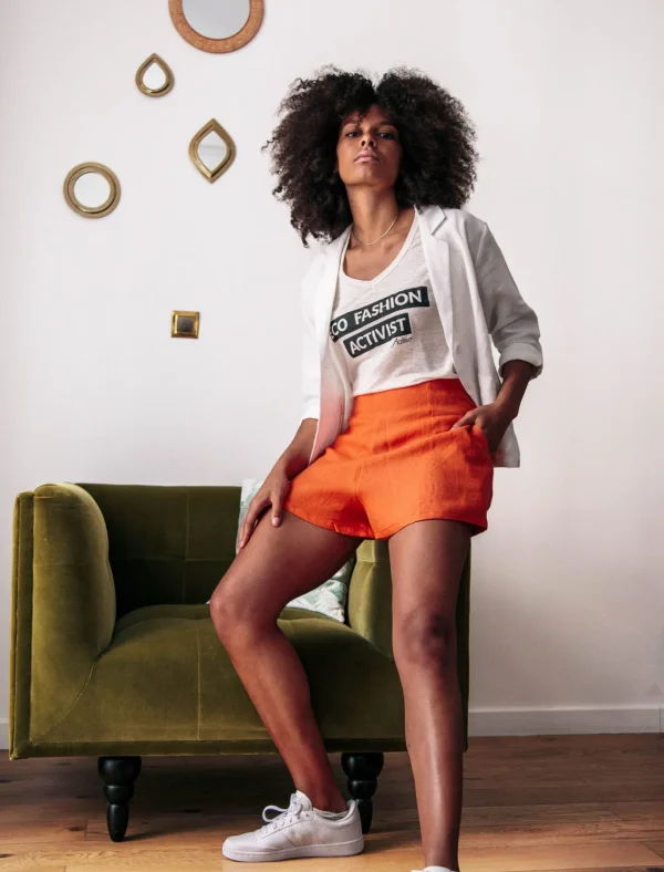 Leinenshorts Zef Orange