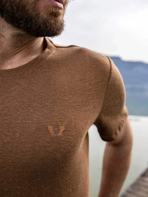 Leinen-T-Shirt L'Indispensable Braun