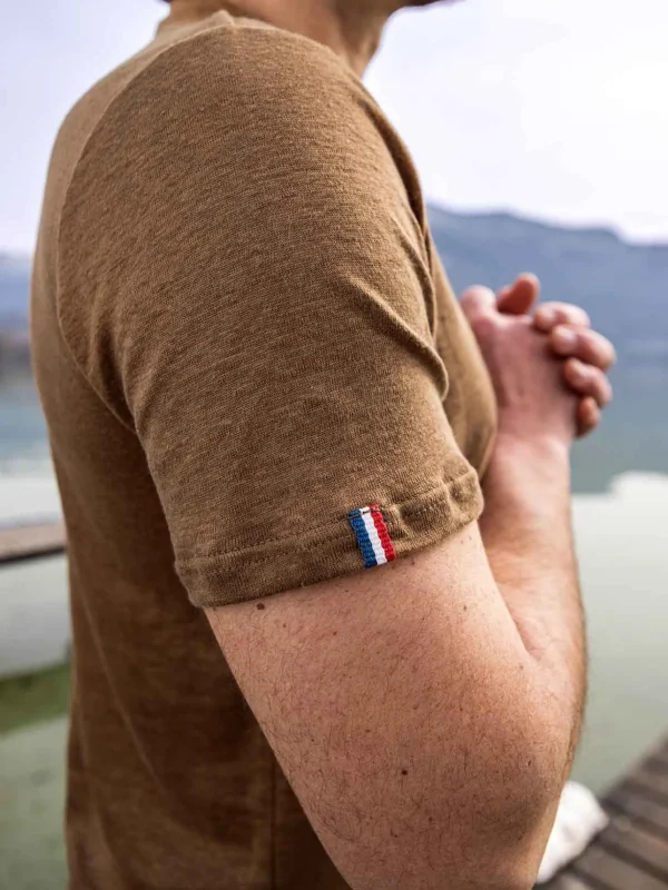Leinen-T-Shirt L'Indispensable Braun