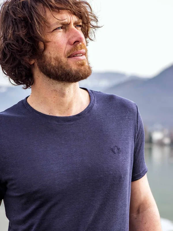 Leinen-T-Shirt L'Indispensable Blau