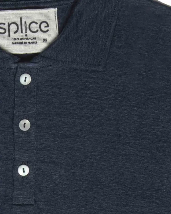Lincontournable Herren-Poloshirt aus Leinen, Marineblau