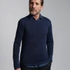 Linterpellant Herren-Leinenpullover Schieferblau