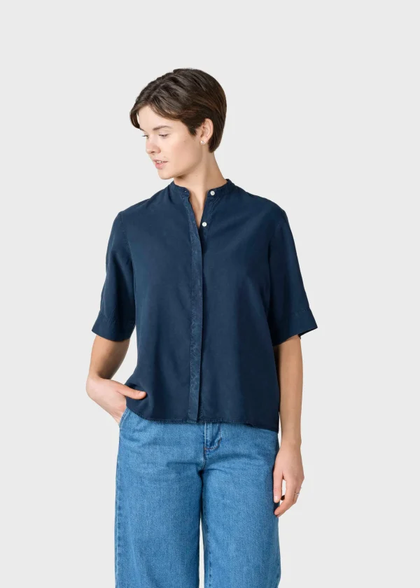Lyocell Bluse Solrun Navy