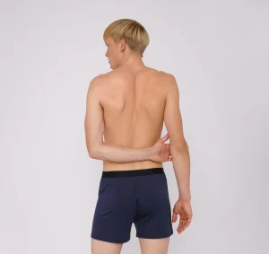 Marineblaue Tencel-Boxershorts im Duo-Pack