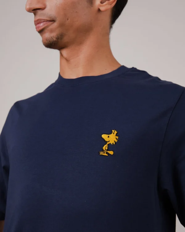 Marineblaues Herren-T-Shirt Peanuts