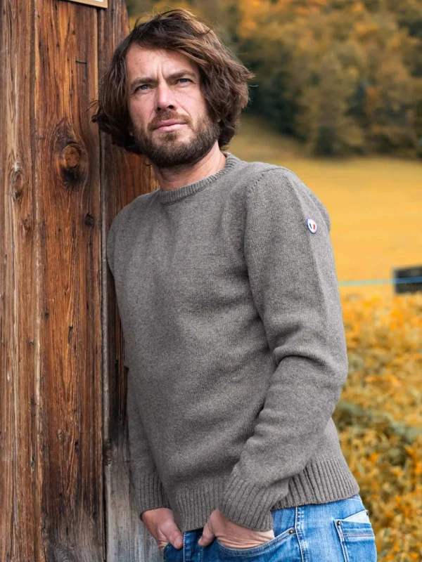 Merino Pullover Le Frileux Taupe