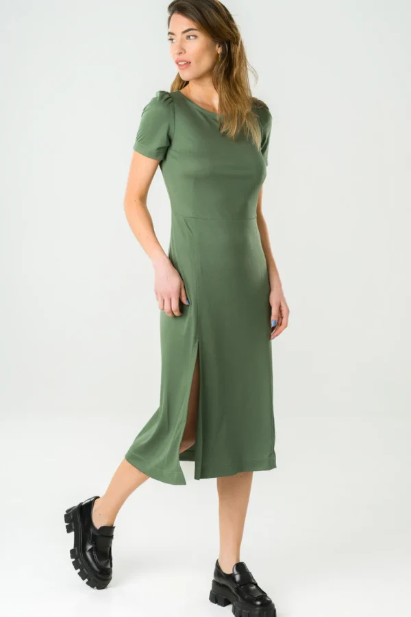 Midi Kleid Victoria khaki