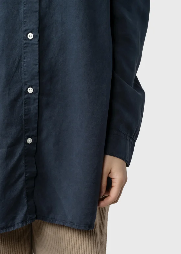 Mittellange Lyocell Bluse Ofelia Navy