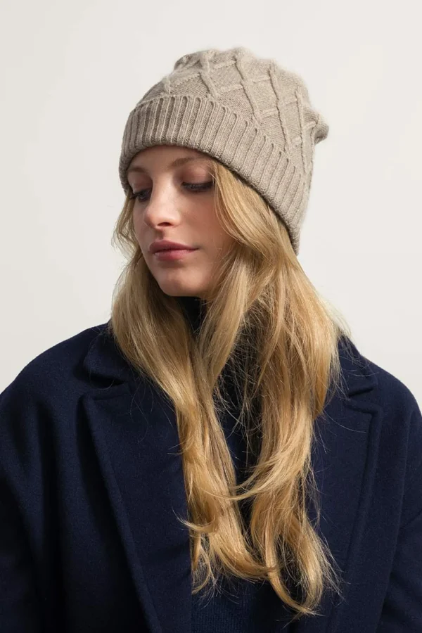 Mütze aus recycelter Wolle Louis Beige